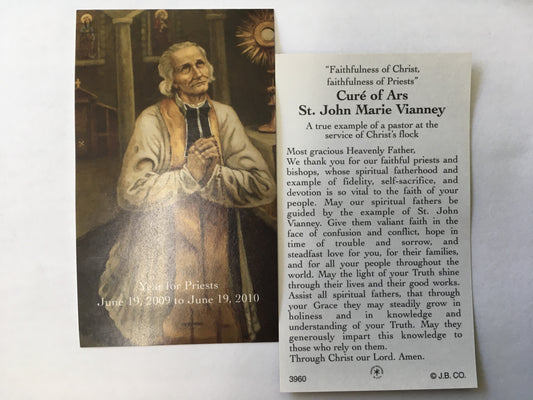 St. John Mary Vianney - Holy Card (Limited)