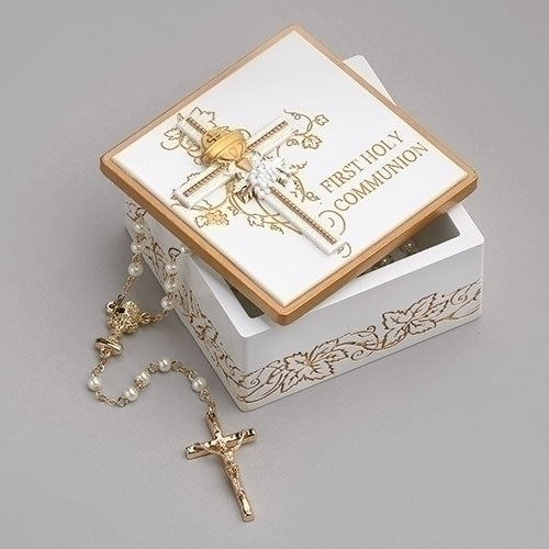 First Holy Communion Keepsake Box / Rosary Holder - ROSARY NOT INCLUDED