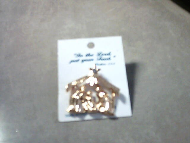 Nativity Pin Gold