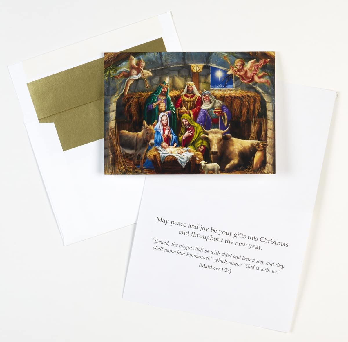 Box Nativity Scene Christmas Cards - Pack of 15