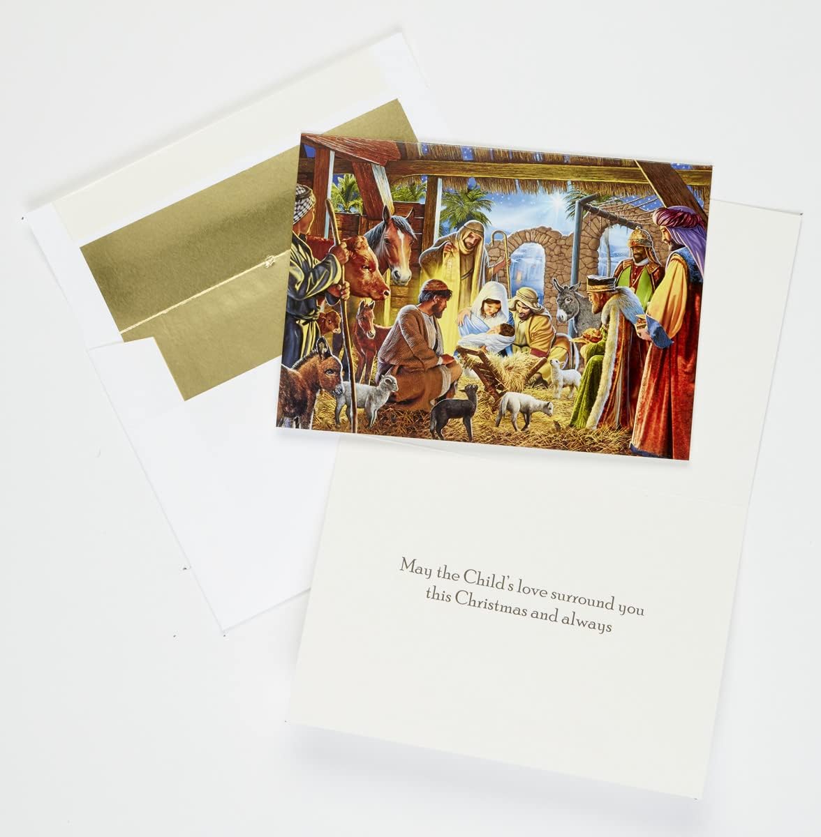 Box Nativity Scene Christmas Cards - Pack of 15