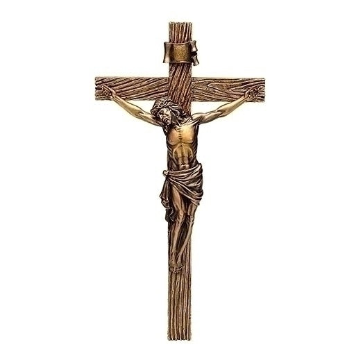 Antique Style Crucifix, Antique Gold Tone Corpus - (8.75" or 13" Variants)