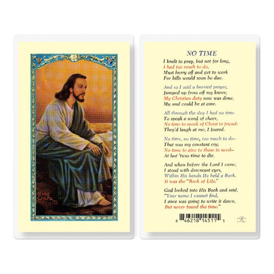 No Time Prayer Holy Card