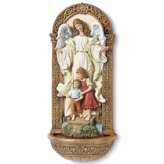 7.25" Guardian Angel Holy Water Font