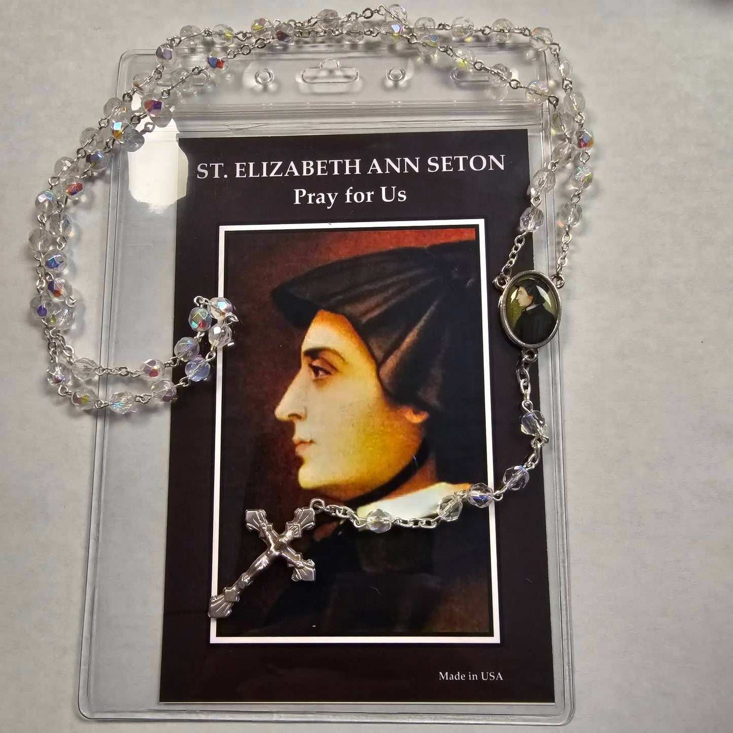 St. Elizabeth Ann Seton Rosary with Prayer Card
