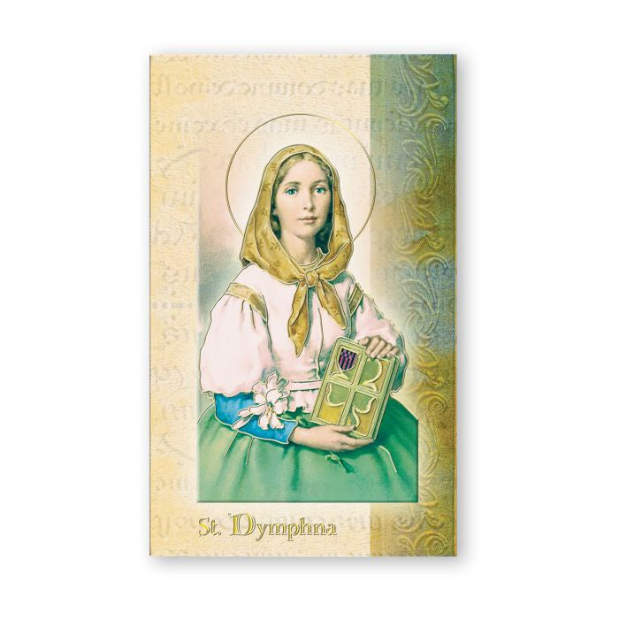 Catholic Continity Folder St. Dymphna Prayer Folder with Biography – St. Anthony's Catholic Gift Shop