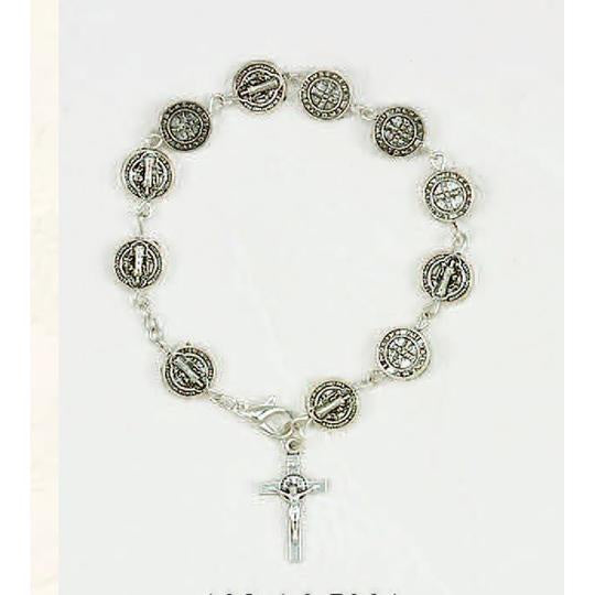 Saint Benedict Medal Rosary Bracelet