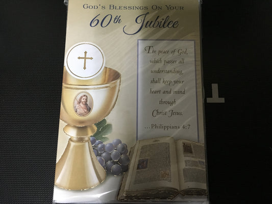 “God’s Blessings On Your 60th Jubilee” - Card