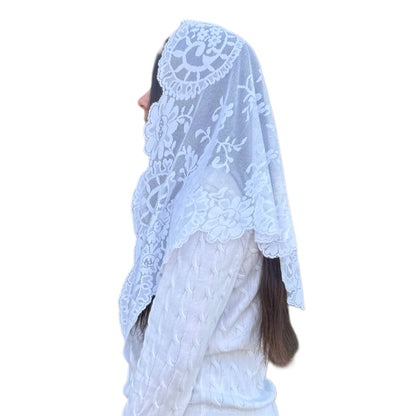 Lady of Grace Chapel Veil in White (52" x 24") 