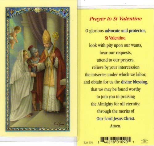 St. Valentine Holy Card