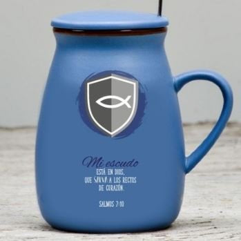 Taza Jumbo Coleccion Salmos - "Mi escudo esta en Dios..." - Salmos 7:10