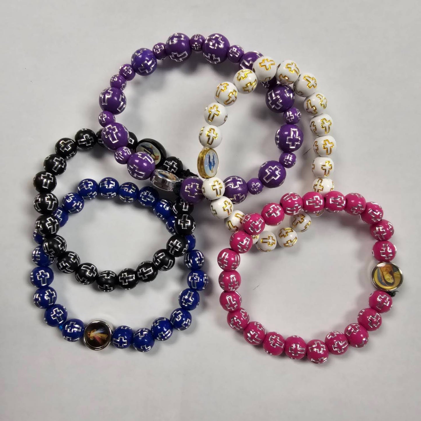 Support in Congo Assorted Saint Bracelets