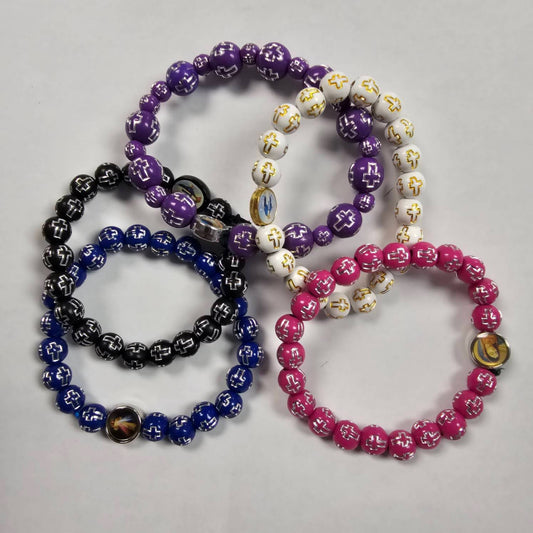 Support in Congo Assorted Saint Bracelets