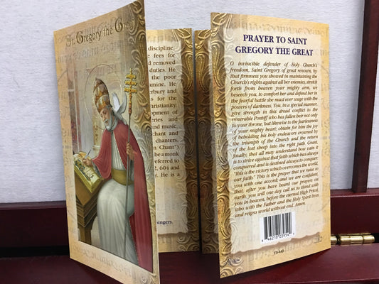 Biography of St. Gregory the Great Prayer Folder