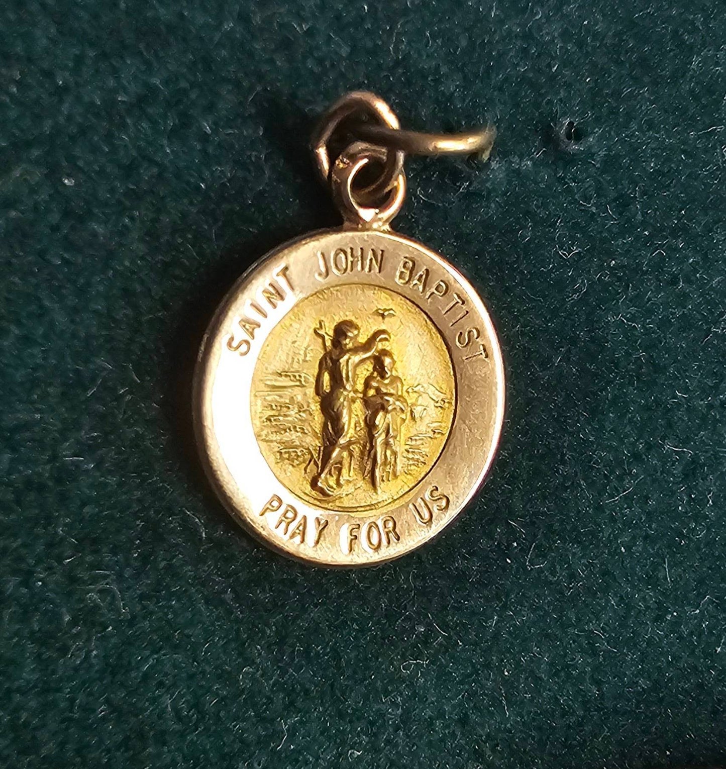 St. John the Baptist 14KT Gold, Mini Round Medal - Limited
