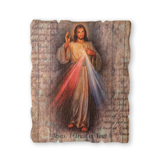 Divine Mercy Wooden Plaque