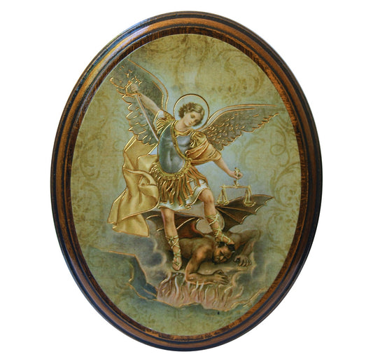 St. Michael oval wall plaque