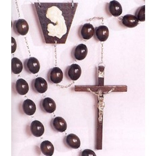 Brown Wood Wall Rosary