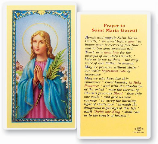 St. Maria Goretti Holy Card