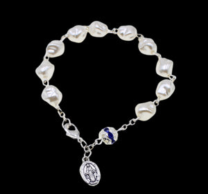 Imitation Pearl Rosary Bracelet