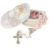 Baby  Porcelain Crib Keepsake Box with Rosary - Available for Boy or Girl