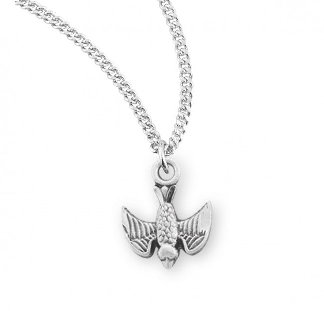 Small Holy Spirit Sterling Silver Medal - Necklace