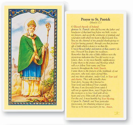 St. Patrick - Holy Card