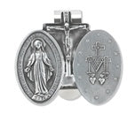 Miraculous Medal with Crucifix Auto Visor Clip