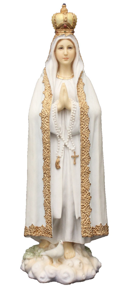 Our Lady of Fatima, Full Hand-Painted Color, 10" - #SR-75923-C,