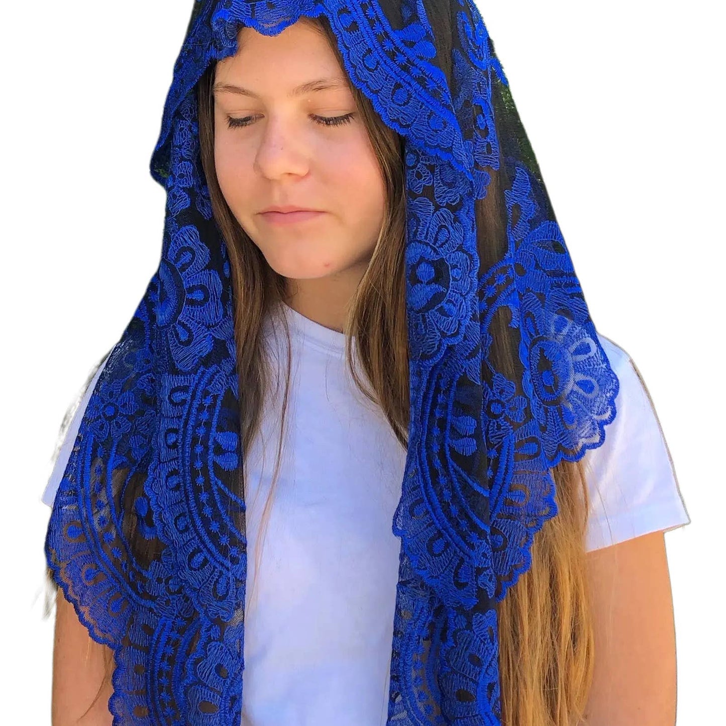 St. Catalina Thomas, Church Veil - BLUE