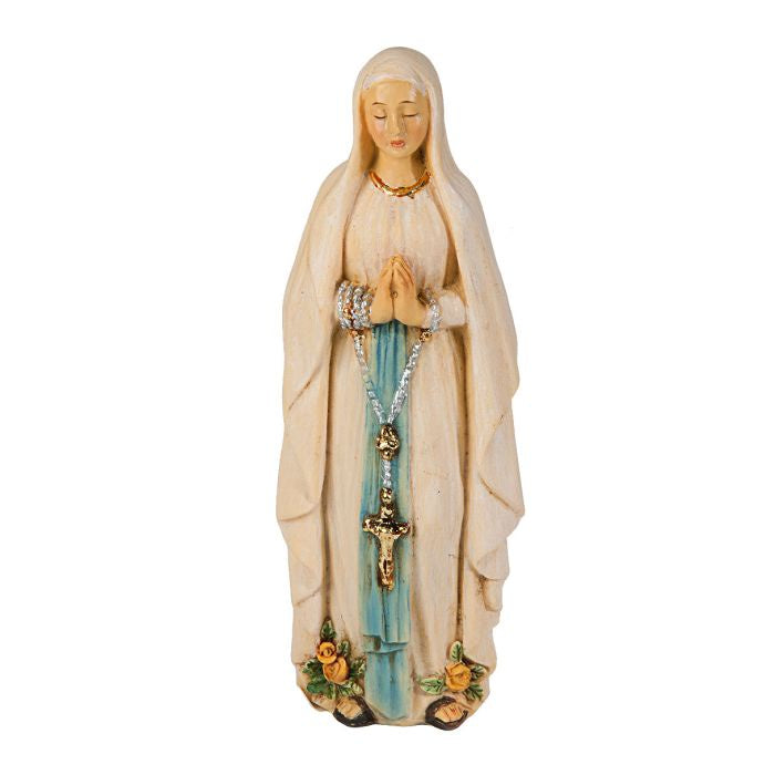 Our Lady of Lourdes 4" Statue with Holy Card