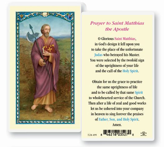 St. Matthias the Apostle Holy Card