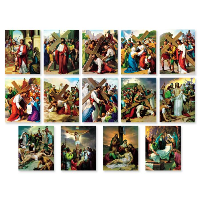 4" x 6" Stations of the Cross Poster Set - 14 Pictures To A Set