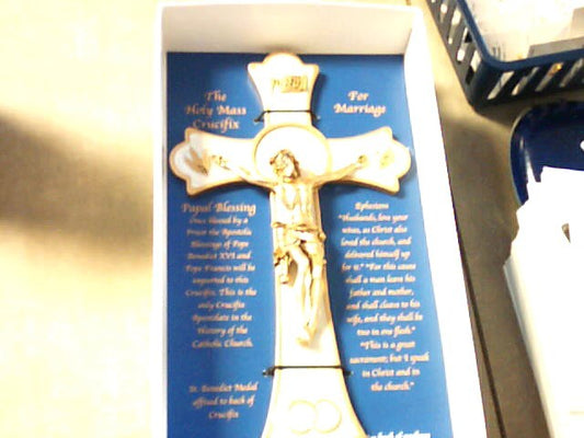 Pearlized Wedding Crucifix