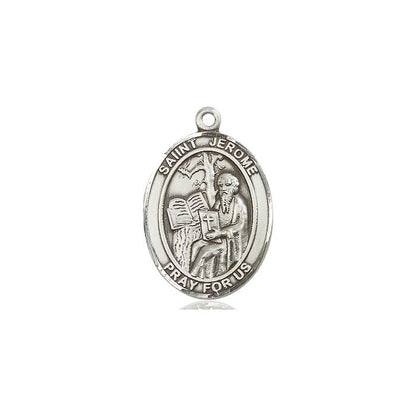 St. Jerome, Sterling Silver Oval Patron Series - Necklace