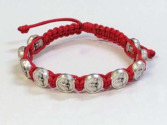 Red Confirmation Holy Spirit Slip Knot Bracelet