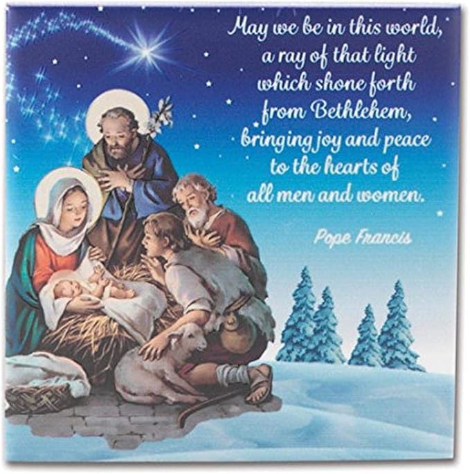 The Nativity Hang or Stand Ceramic Tile - 4"