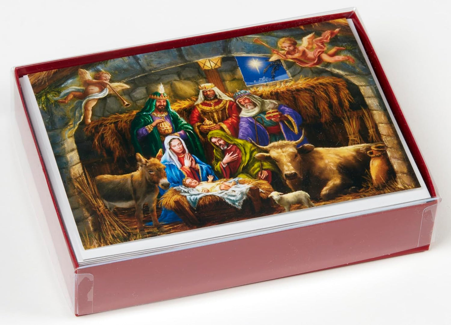 Box Nativity Scene Christmas Cards - Pack of 15