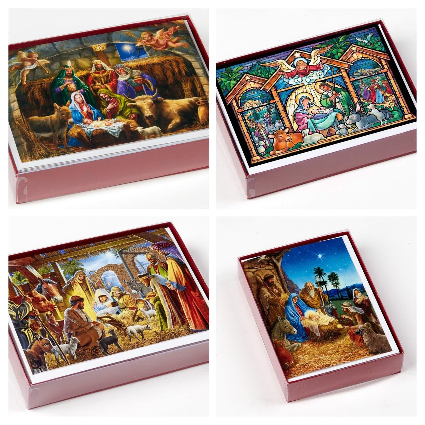 Box Nativity Scene Christmas Cards - Pack of 15