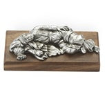 4" ST. JOSEPH SLEEPING PEWTER STATUE GIFT BOXED