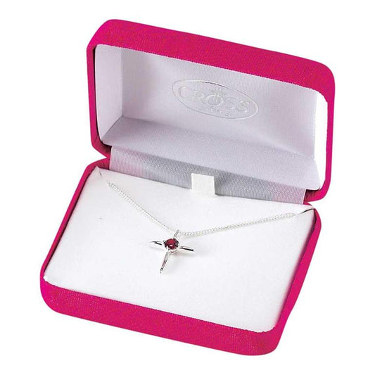 Birthstone Cross Necklace