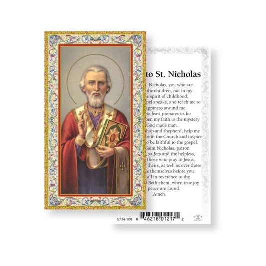 Prayer to St. Nicholas Holy Card PAPER