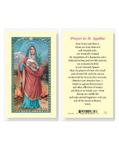 St. Agatha Holy Card