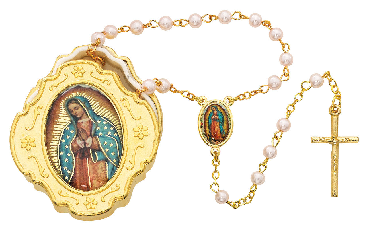 Our Lady of Guadalupe Rosary in Keepsake Box