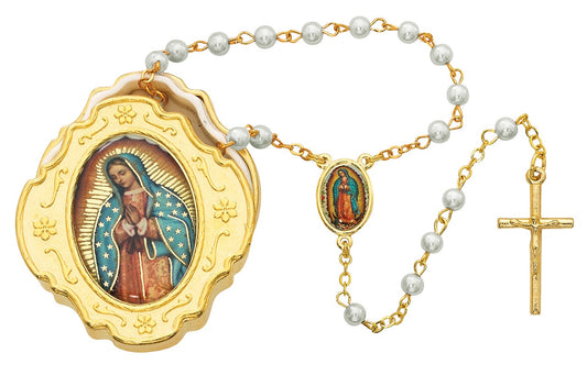 Our Lady of Guadalupe Rosary in Keepsake Box