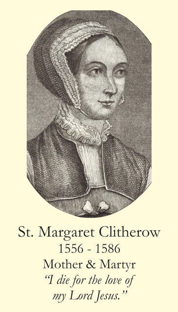 St. Margaret Clitherow Holy Card