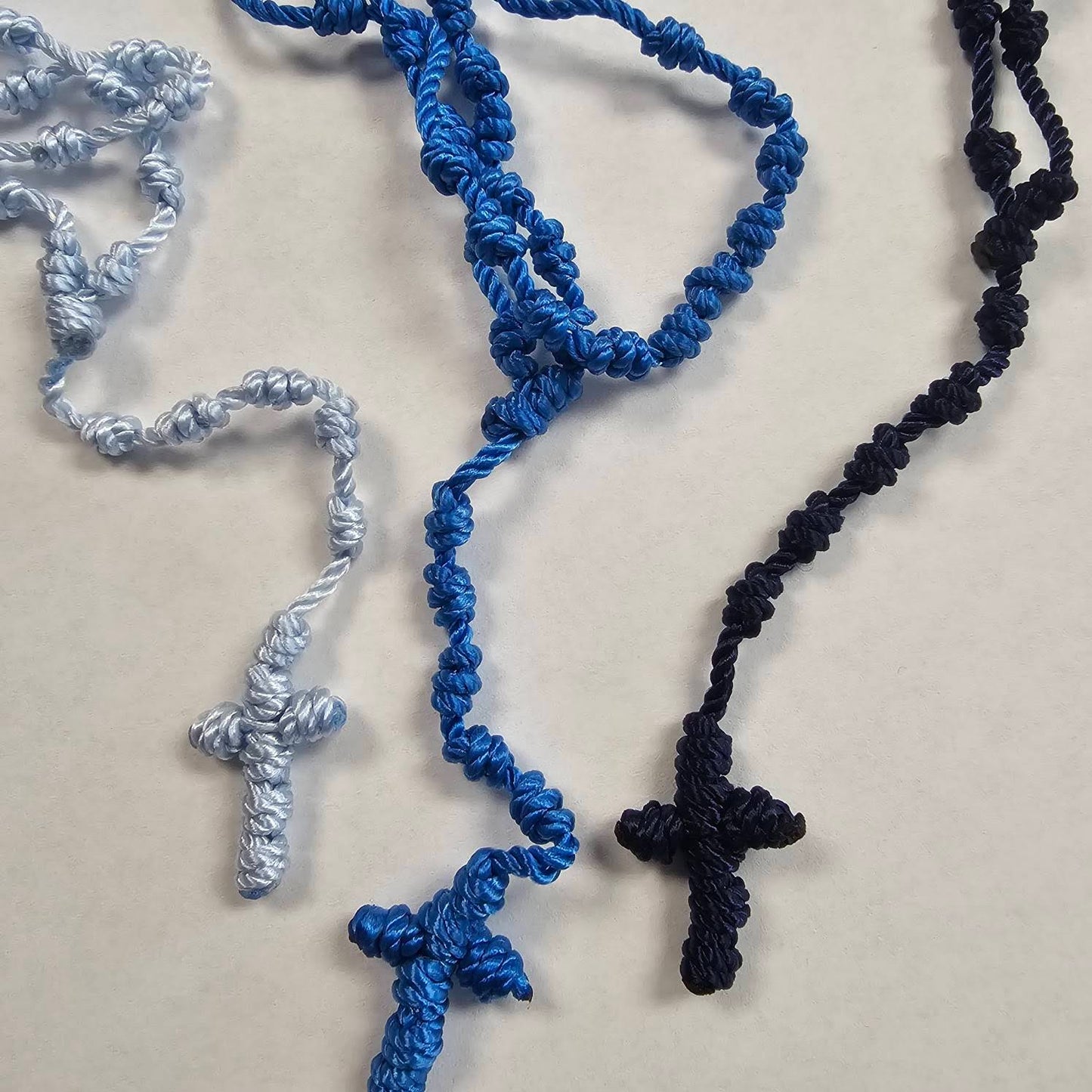 Rosary - Rope BLUE  18"