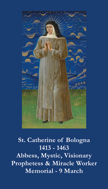 St. Catherine of Bologna Holy Card