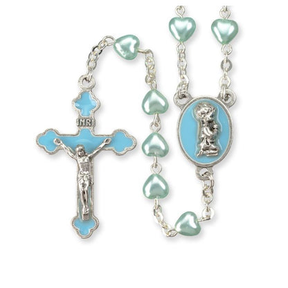 Hear Pearl Bead Rosary with Matching Epoxy Center