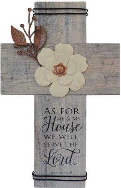 " As For Me And My House We Will Serve The Lord " Decorative Wall Cross